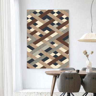 Urban Cotton Wandkleed 'Timber' 145 x 190cm in Frame - black