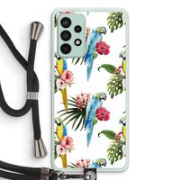 Kleurrijke papegaaien: Samsung Galaxy A52s 5G Transparant Hoesje met koord