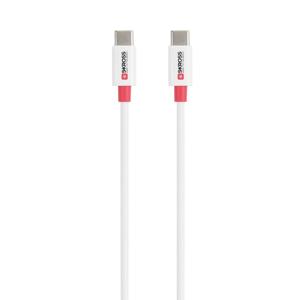 Skross USB-kabel USB 2.0 USB-C stekker, USB-C stekker 1.20 m Wit Rond SKCA0008C-C120CN