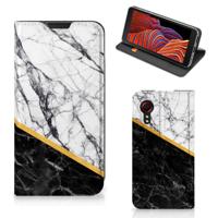 Samsung Galaxy Xcover 5 | Standcase | Marmer Wit Zwart - Origineel Cadeau Man