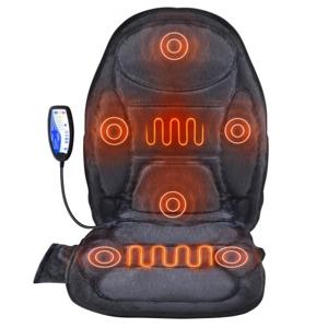 VEVOR massagezitkussen 3800 rpm massagekussen 5 modi massagestoel massagestoel met 6 vibrerende massagemotoren (4 voor de rug, 2 voor de heupen) massagestoel verlichting van vermoeidheid stress