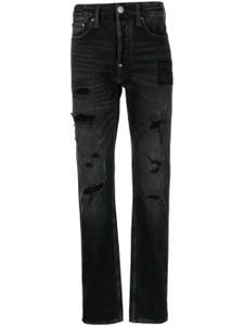 EVISU jean à effet usé - Noir