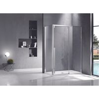 Saniclass Neptune Zijwand - 80x200cm - helder 8mm glas - gepolijst zilver SNI6310-80S