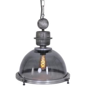 Steinhauer HanglampBikkel metaalgrijs met smoke glas - 1452GR