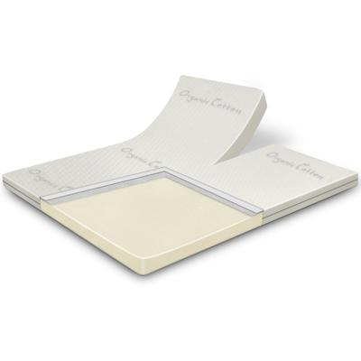 Splittopper Organic Cotton Traagschuim 200x210 dikte 7 cm