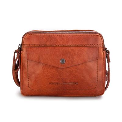 Spikes en Sparrow Compacte Schoudertas 2 Topzip Brandy