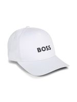 BOSS Kidswear casquette en coton à logo appliqué - Blanc - thumbnail