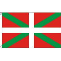 Vlag van Baskenland - 90 x 150 cm - polyester - ophangringen - regio van spanje