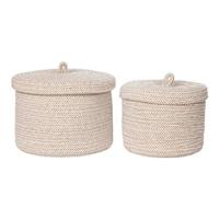 Artichok Camille Katoene Manden Set van 2 - Beige