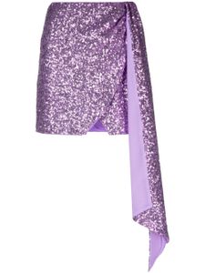 PINKO minijupe à ornements de sequins - Violet