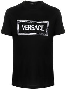 Versace t-shirt 90s Logo brodé - Noir