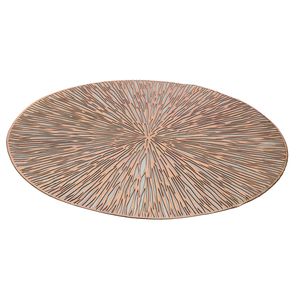 1x stuks ronde onderleggers/placemats voor borden brons 38 cm - Placemats