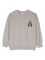 Mini Rodini graphic-print crew-neck sweatshirt - Gris