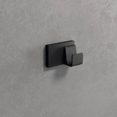 Novellini Frame Handdoekhaak 6x3,3x4 cm Mat Zwart