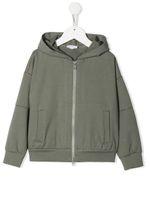 Brunello Cucinelli Kids veste cloutée à capuche - Vert