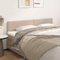 Hoofdborden 2 st 90x5x78/88 cm kunstleer cappuccinokleurig