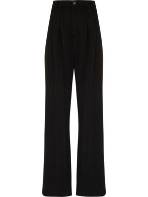 Reformation pantalon ample Mason à taille haute - Noir