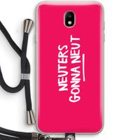 Neuters (roze): Samsung Galaxy J7 (2017) Transparant Hoesje met koord