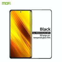 Voor Xiaomi Poco X3 / X3 NFC MOFI 9H 3D Explosiebestendig gebogen scherm gehard glas film (Zwart)