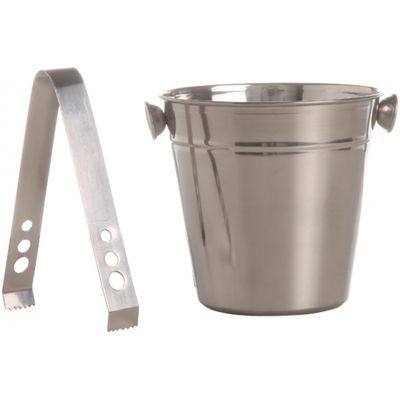 2x RVS ijsemmers met tang 2x RVS ijsemmers met tang