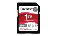 Kingston Technology 1TB Canvas React Plus SDXC UHS-II 280R/150W U3 V60 voor Full HD/4K - thumbnail
