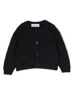 Emporio Armani Kids cardigan en laine vierge - Bleu