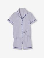 Pyjamabroek in popeline voor jongens felblauw