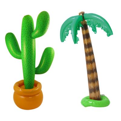 Opblaasbare set cactus en palmboom