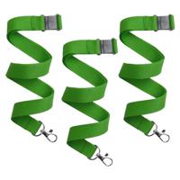 Keycord/lanyard koord - 50x - groen - met sleutelhanger - 50 cm