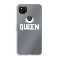 Queen zwart: Google Pixel 4a Transparant Hoesje