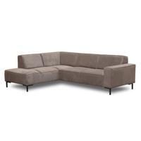 Haluta Hoekbank Breda - 262 x 195 x 83 cm - Bruin - Links