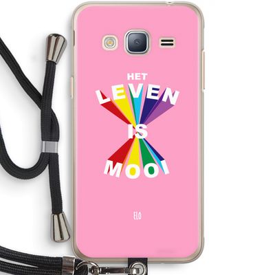 Het Leven Is Mooi: Samsung Galaxy J3 (2016) Transparant Hoesje met koord