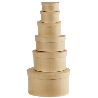 6x stuks ronde bruine hobby of opslag dozen set - in 2-formaten - 15 x 8 cm en 20 x 10 cm diameter 6x stuks ronde bruine hobby of opslag dozen set - in 2-formaten - 15 x 8 cm en 20 x 10 cm diameter