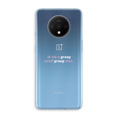 uzelf graag zien: OnePlus 7T Transparant Hoesje