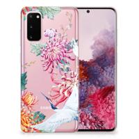 Samsung Galaxy S20 | TPU Hoesje | Bird Flowers