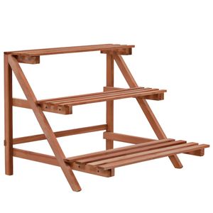 VidaXL Plantenstandaard 3-laags 48x45x40 cm cederhout