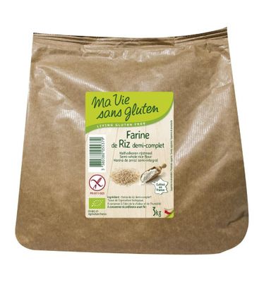 Rijstmeel halfvolkoren glutenvrij bio