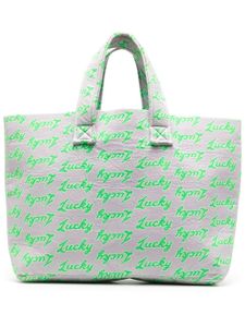 Natasha Zinko sac cabas à imprimé Lucky - Vert