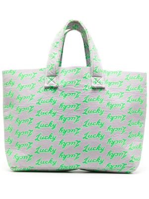 Natasha Zinko sac cabas à imprimé Lucky - Vert