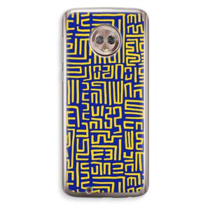 Majorelle Blue Print: Motorola Moto G6 Transparant Hoesje