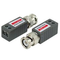 2 stks 1 kanaal passieve video balun UTP BNC CAT5 transceiver (grijs)