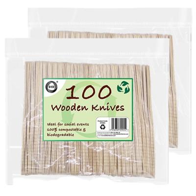 DID Wegwerp messen - hout - 200x - eenmalig gebruik - biologisch afbreekbaar