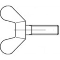 TOOLCRAFT TO-5447463 Vleugelschroef M4 20 mm DIN 316 Messing 100 stuk(s)