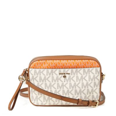 Michael Kors crossbody tas ecru/oranje Michael Kors crossbody tas ecru/oranje