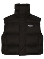 Dolce & Gabbana DGVIB3 logo-embroidered quilted gilet - Noir