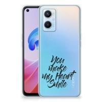 OPPO A96 | OPPO A76 | Siliconen hoesje | met naam Heart Smile