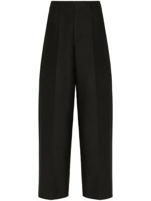 Valentino Garavani pantalon à plis marqués - Noir