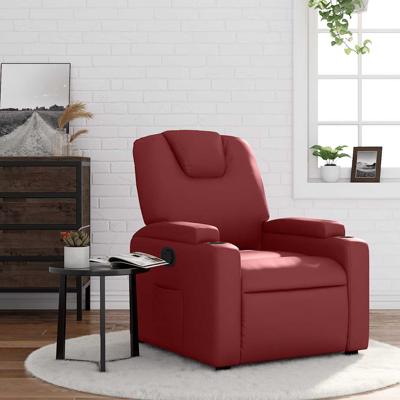 Fauteuil verstelbaar kunstleer wijnrood