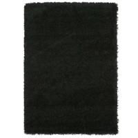 Hoogpolig Vloerkleed Shaggy Plus 1074 Effen Zwart-200 x 290 cm