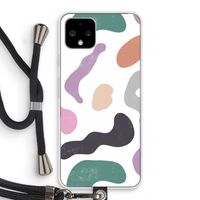 Memphis Shapes: Pixel 4 Transparant Hoesje met koord